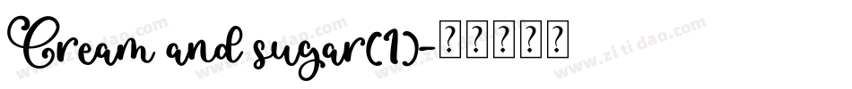 Cream and sugar(1)字体转换